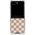 Neutral Checkered Galaxy Z Flip5 5G Clear Case