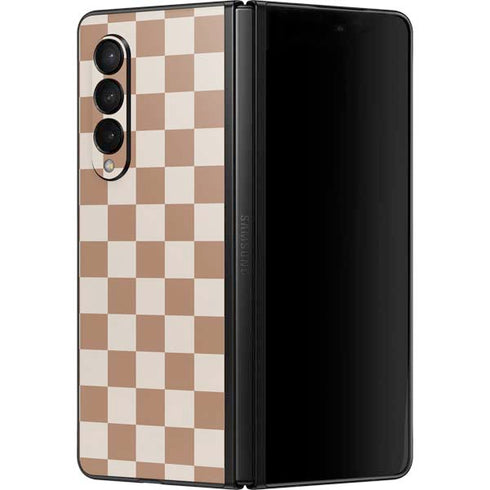 Neutral Checkered Galaxy Z Fold3 5G Skin