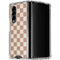 Neutral Checkered Galaxy Z Fold4 5G Clear Case
