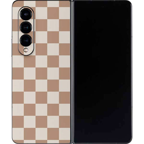 Neutral Checkered Galaxy Z Fold4 5G Skin