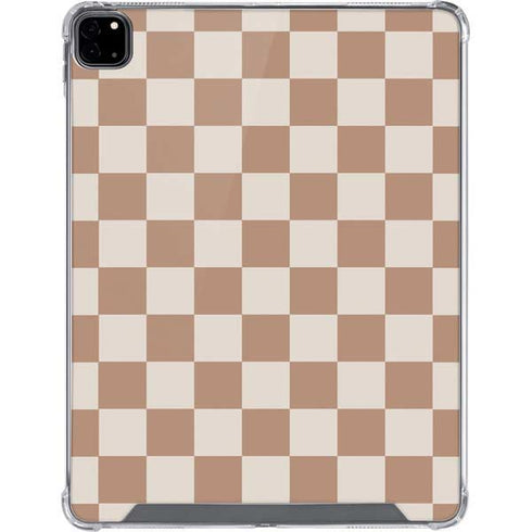Neutral Checkered iPad Pro 12.9in (2020) Clear Case