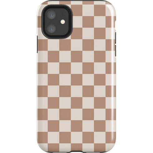 Neutral Checkered iPhone 11 Impact Case