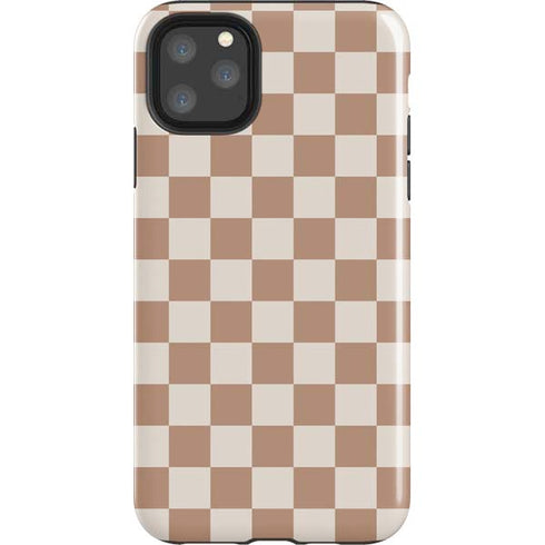Neutral Checkered iPhone 11 Pro Max Impact Case