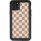 Neutral Checkered iPhone 11 Pro Max Waterproof Case