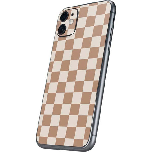 Neutral Checkered iPhone 11 Skin