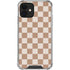 Neutral Checkered iPhone 12 Clear Case
