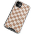 Neutral Checkered iPhone 12 Clear Case