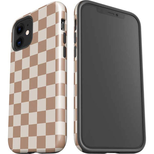 Neutral Checkered iPhone 12 Impact Case