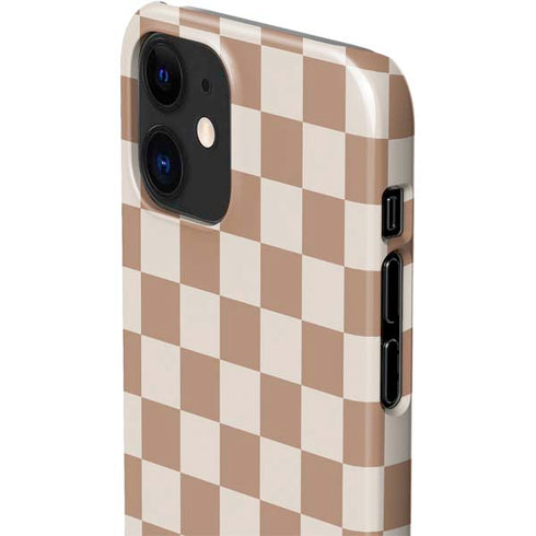 Neutral Checkered iPhone 12 Mini Lite Case