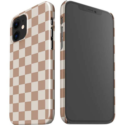 Neutral Checkered iPhone 12 Mini Lite Case