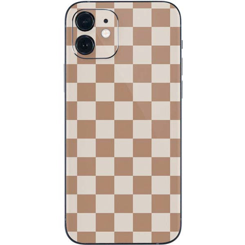 Neutral Checkered iPhone 12 Mini Skin