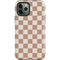 Neutral Checkered iPhone 12 Pro Impact Case
