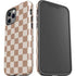 Neutral Checkered iPhone 12 Pro Impact Case