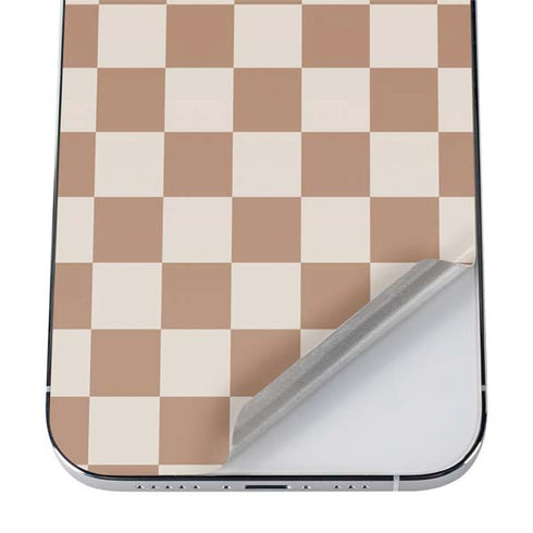 Neutral Checkered iPhone 12 Pro Max Skin