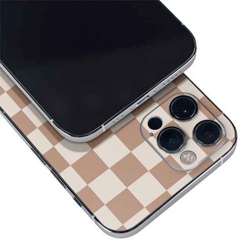 Neutral Checkered iPhone 12 Pro Max Skin