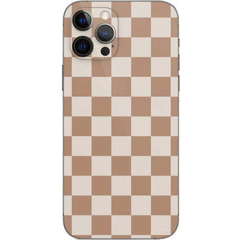 Neutral Checkered iPhone 12 Pro Skin
