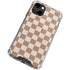 Neutral Checkered iPhone 13 Clear Case