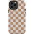 Neutral Checkered iPhone 13 Pro Max Impact Case