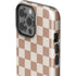 Neutral Checkered iPhone 13 Pro Max Impact Case