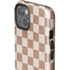 Neutral Checkered iPhone 15 Impact Case