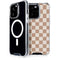 Neutral Checkered iPhone 15 Pro MagSafe Case