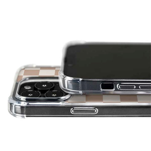 Neutral Checkered iPhone 15 Pro MagSafe Case