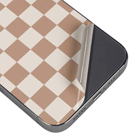 Neutral Checkered iPhone 14 Pro Max Skin