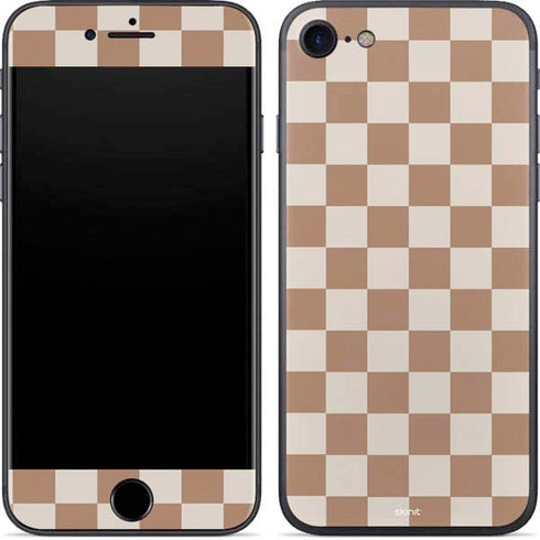 Neutral Checkered iPhone 8 Skin