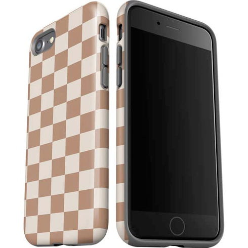 Neutral Checkered iPhone SE (2nd & 3rd Gen) Pro Case