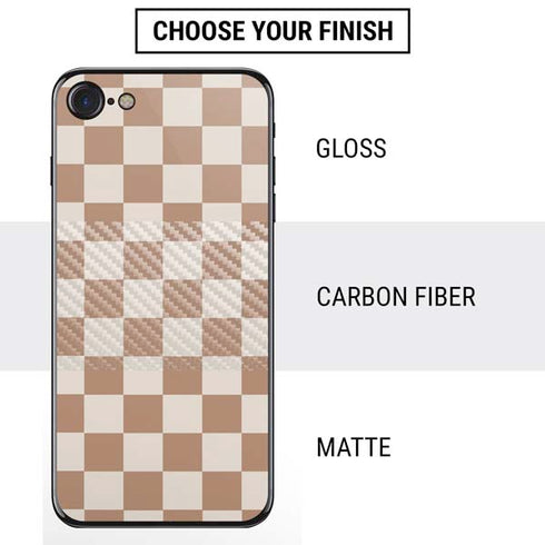 Neutral Checkered iPhone SE (2nd & 3rd Gen) Skin