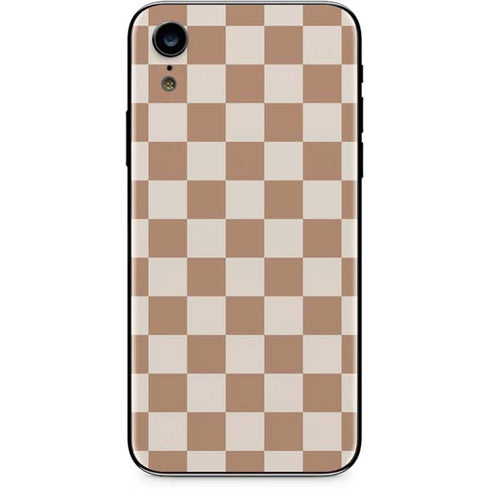 Neutral Checkered iPhone XR Skin