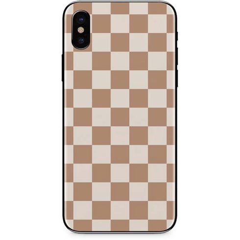Neutral Checkered iPhone XS Max Skin