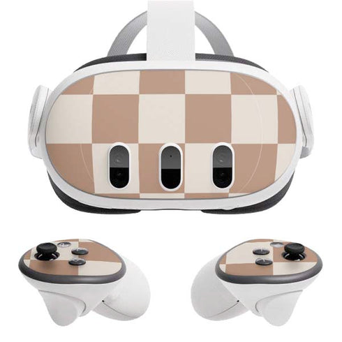 Neutral Checkered Meta Quest 3 Skin