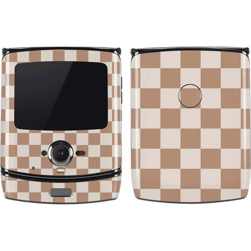 Neutral Checkered Motorola RAZR Skin