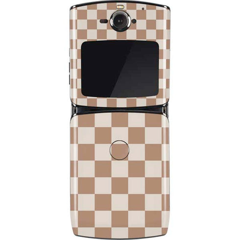 Neutral Checkered Motorola RAZR Skin