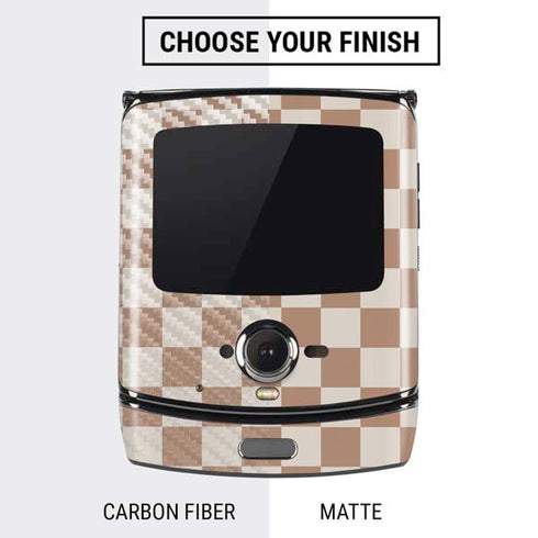 Neutral Checkered Motorola RAZR Skin
