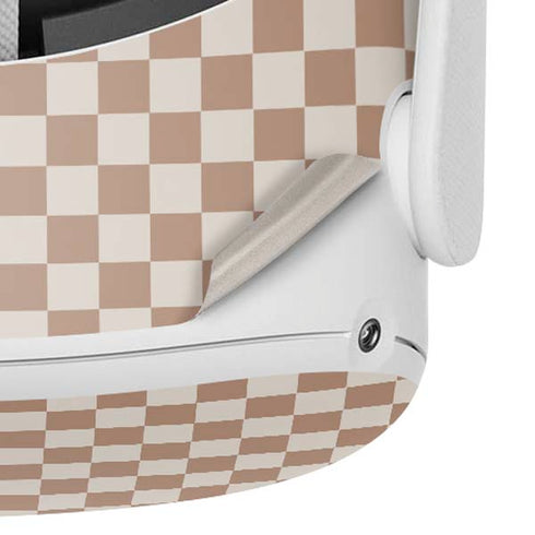 Neutral Checkered Oculus Quest 2 Skin