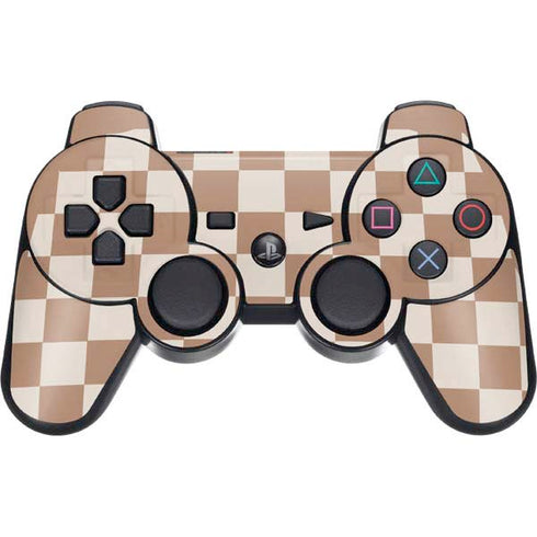 Neutral Checkered PS3 Dual Shock wireless controller Skin