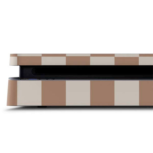 Neutral Checkered PS4 Slim Skin