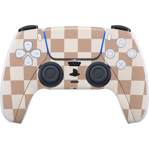 Neutral Checkered PS5 Controller Skin