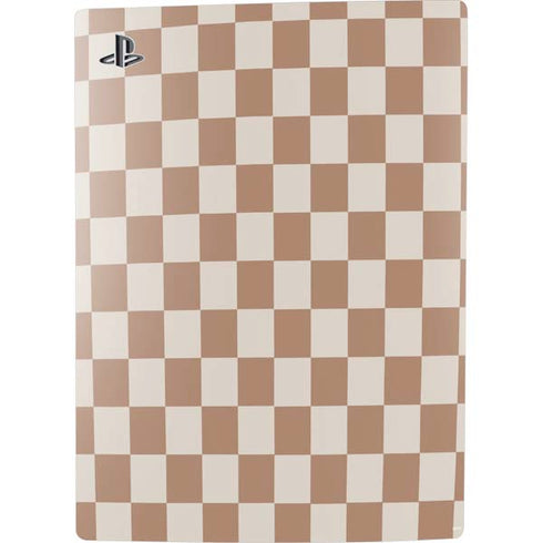 Neutral Checkered PS5 Digital Edition Console Skin