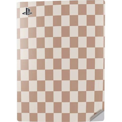 Neutral Checkered PS5 Digital Edition Console Skin