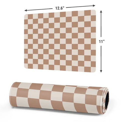 Neutral Checkered Gaming Mouse Pad