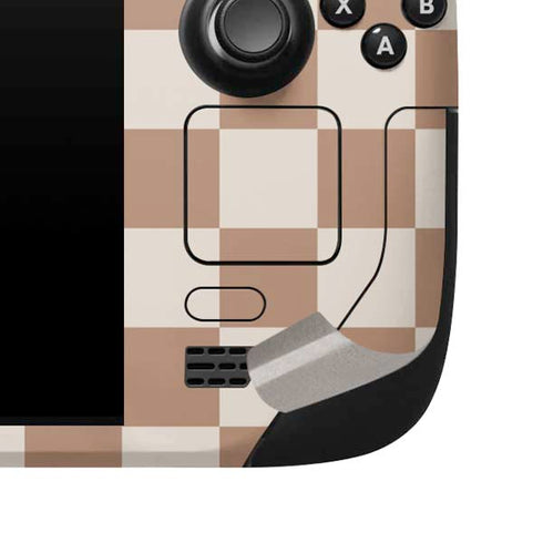 Neutral Checkered Steam Deck Handheld Gaming Computer Skin