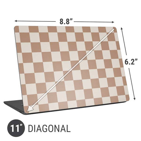 Neutral Checkered Universal Laptop 11in (8.8 x 6.2in) Skin