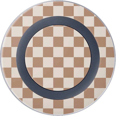 Neutral Checkered Wireless Charger Skin
