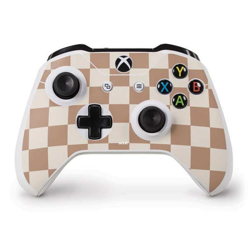 Neutral Checkered Xbox One S Controller Skin
