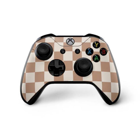 Neutral Checkered Xbox One X Controller Skin