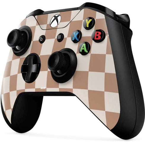 Neutral Checkered Xbox One X Controller Skin