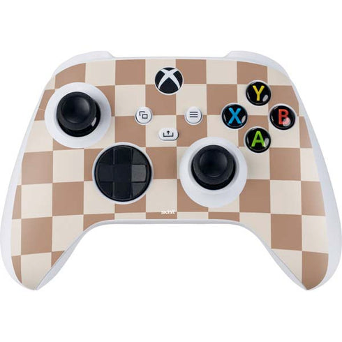 Neutral Checkered Xbox Series S Controller Skin